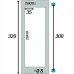 Ручка для стеклянной двери Н5230 черная матовая 300 мм