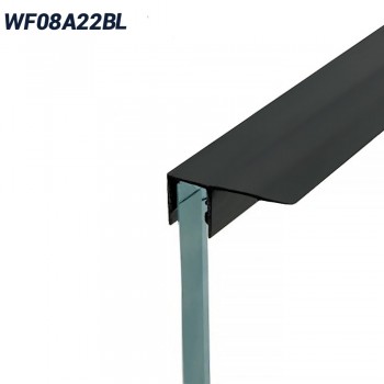 Уплотнитель для душевой кабины черный F-образный WF08A22BL