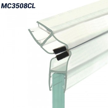 Магнитный уплотнитель для душевой кабины прозрачный MC3508CL для стекла толщиной 8 мм 135 градусов длина 2м